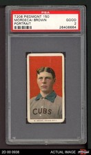 1909 T206 Mordecai Brown Portrait Cubs HOF VARIATION PSA 2 - GOOD