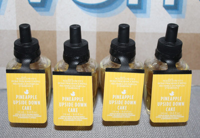 Set of 4  Pineapple Upside Down Cake Wallflower Refills 0.8 oz Bath & Body Works
