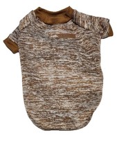 Classic Knitted Dog Sweater Unisex Brown Large Warm Winter Vest