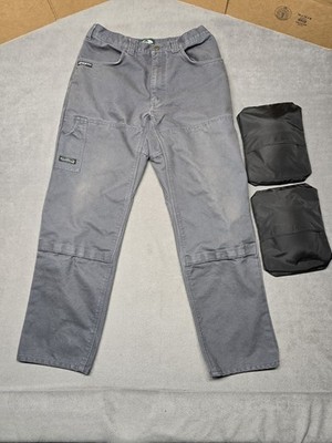 Arborwear Original Tree Climber Pants Men's Size 34x32 Gray With Knee Pads