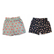 Abercrombie Kids Swim Trunks Lot 2 Boys 15/16 Palm Trees Burgers Lined EUC