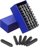 36 StüCk Schlagzahlen Set, 5Mm Schlagbuchstaben Set, Alphabet A-Z Nummer 0-9, Sc
