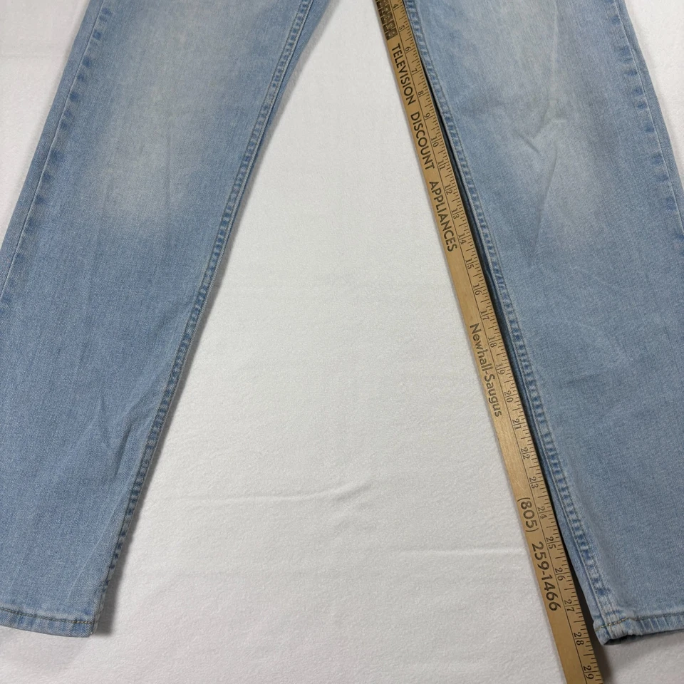 Jeans rectos Hollister para hombre 29x30 azul claro vintage Y2K retro elástico denim Foto 3 de 4