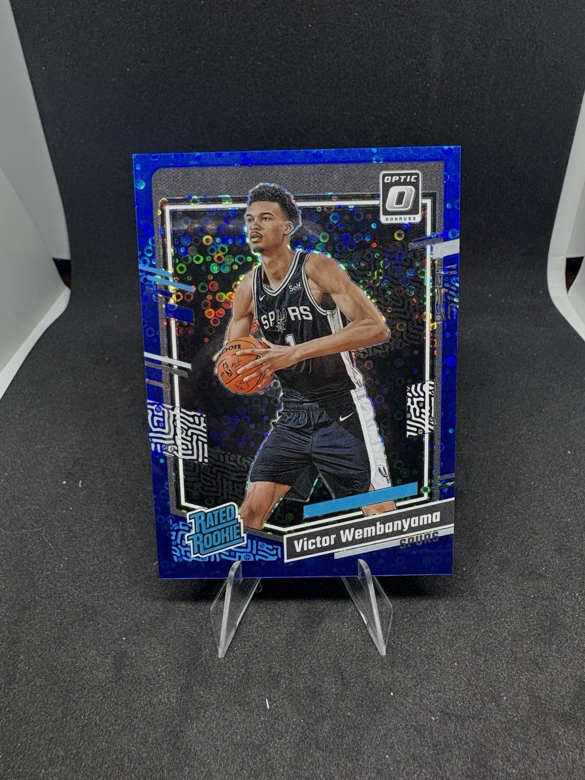 2023 Optic Victor Wembanyama Rated Rookie #225 Blue Fast Break Prizm /49