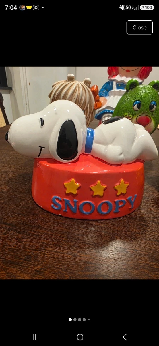Snoopy Piggy Bank In Collectible Character Piggy Banks for sale | eBay