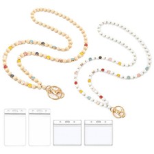 2 PCS Cute Teacher LanyardSmile lanyards for Teachers with Retractable Id Bad...