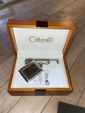 Colibri Of London Pocket Watch With Cigar Cutter In Wooden Box