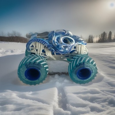 Spin Master Monster Jam 2019 Fire & Ice Octon8er 1:64  Diecast Preowned 