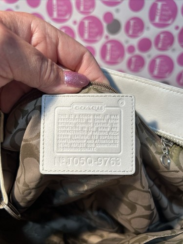 BORSA COACH BIANCA MULTICOLORE A POIS "EDIZIONE LIMITATA" BORSA TOTE BAG BORSA A TRACOLLA 9763 - Foto 8 di 19