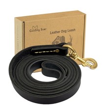 Leather Dog Leash 8ft, Dog Leashes for Large Dogs Heavy Duty, Soft Handmade L