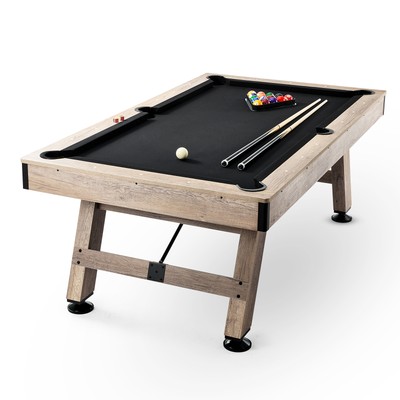 7ft Billiards Table Pool Table Set Black Cloth for Family Game Room