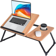 Escritorio de regazo ajustable XXL - Escritorio portátil plegable resistente para cama y sofá, H