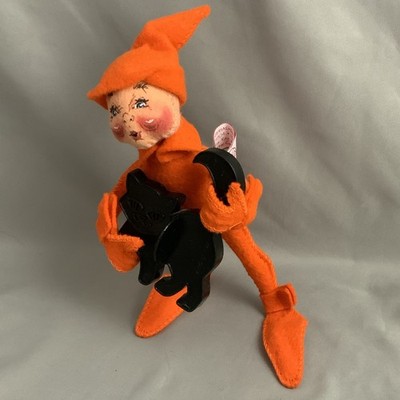 Annalee Orange Halloween COOKIE CUTTER Elf Doll   5  Thanksgiving / Cat #300194