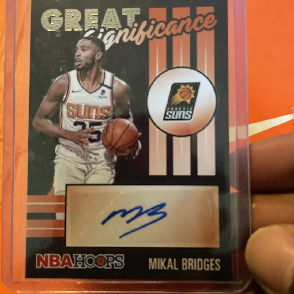 2020-21 NBA Hoops Mikal Bridges Great Significance Auto #GS-MKB Suns **READ** - Image 2 of 4