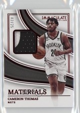 2022-23 Panini Immaculate Materials Red 2/25 Cameron Thomas #ICM-THO 04tw