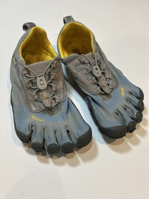 Vibram Fivefingers Running Barefoot Toe Shoes Gray & Blue Size 40 Flawed