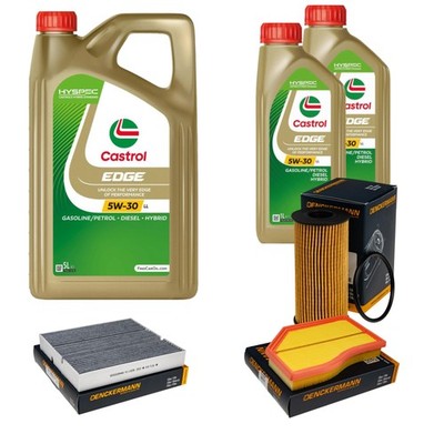 Inspektionspaket Castrol EDGE Titanium 5W-30 LL 7L für Mercedes A-Klasse