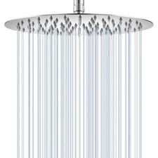 12 inch Ceiling Rainfall Shower Head Chrome - All Metal Stainless Steel Full