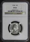 1938 (PF66) Proof Washington Quarter 25C NGC - Early Gem Proof
