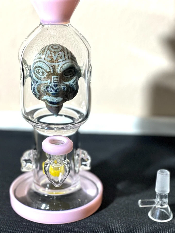 Bong de vidrio alienígena de 13,5"" pipa de agua artística de 14 mm único monstruo coleccionable Foto 4 de 4