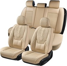 Car Seat Covers Set, Nappa Leather Seat Covers for Car
