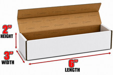 6x3x2 White Corrugated Shipping Mailers Packing Box Boxes Folding 50 100 To 1000