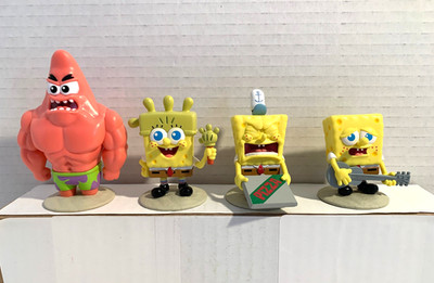 Lot of 4 Spongebob Squarepants Funko Mystery Mini Figures Spongebob (x3) Patrick