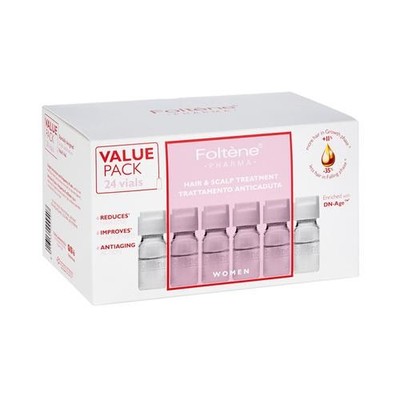 Foltene Pharma Haar- & Kopfhautbehandlung für Frauen - Vorteilspackung - 24 Fläschchen PN: 1730111
