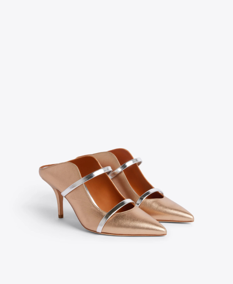 MALONE SOULIERS Women Maureen Heels Gold Size EU 38 RRP £695 image 2