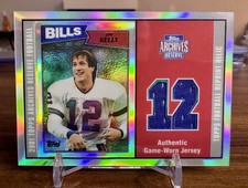 2001 Topps Archives Reserve - Reprint Relics Jim Kelly #ARR-JK (MEM) Bills