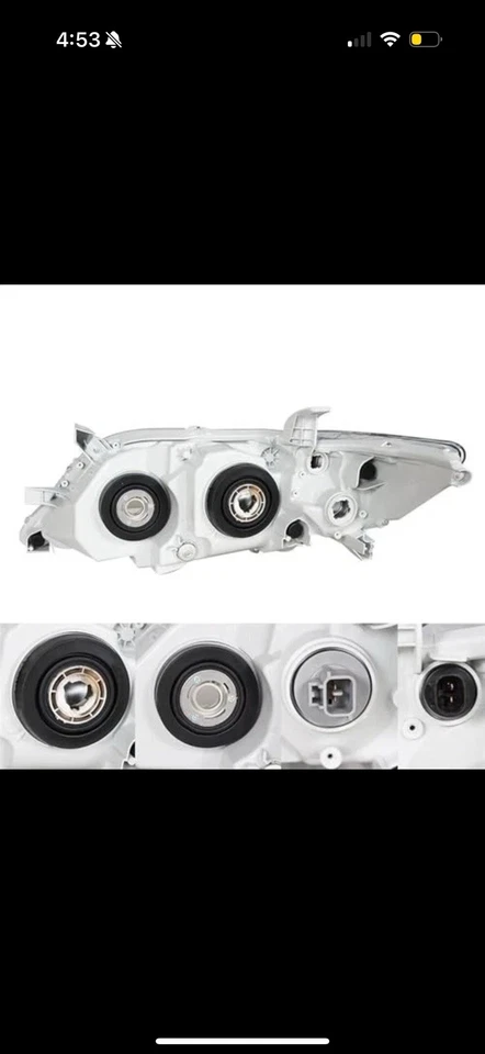 81110-06520 右前镀铬投影仪车头灯乘客侧灯 — 第 4/4 张图片