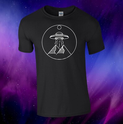 UFO Over Pyramids UAP Alien Ufology Unisex Kinder/Erwachsene Top T-Shirt