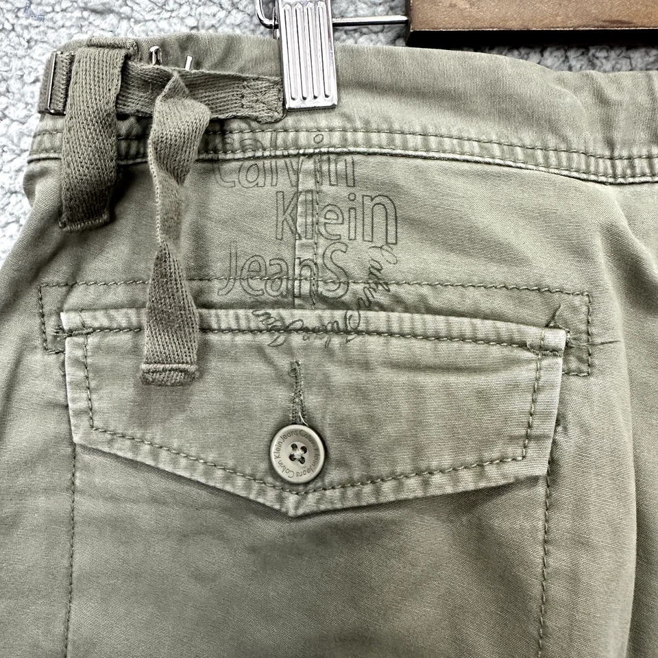 Pantalones cargo Calvin Klein Jeans 10 verde oliva utilitarios Y2K grunge de colección ropa de calle Foto 4 de 4