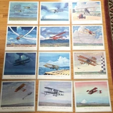 12 Airplane Vintage Prints 1954 Hubble Art Biplane Curtiss Barnstormers Series