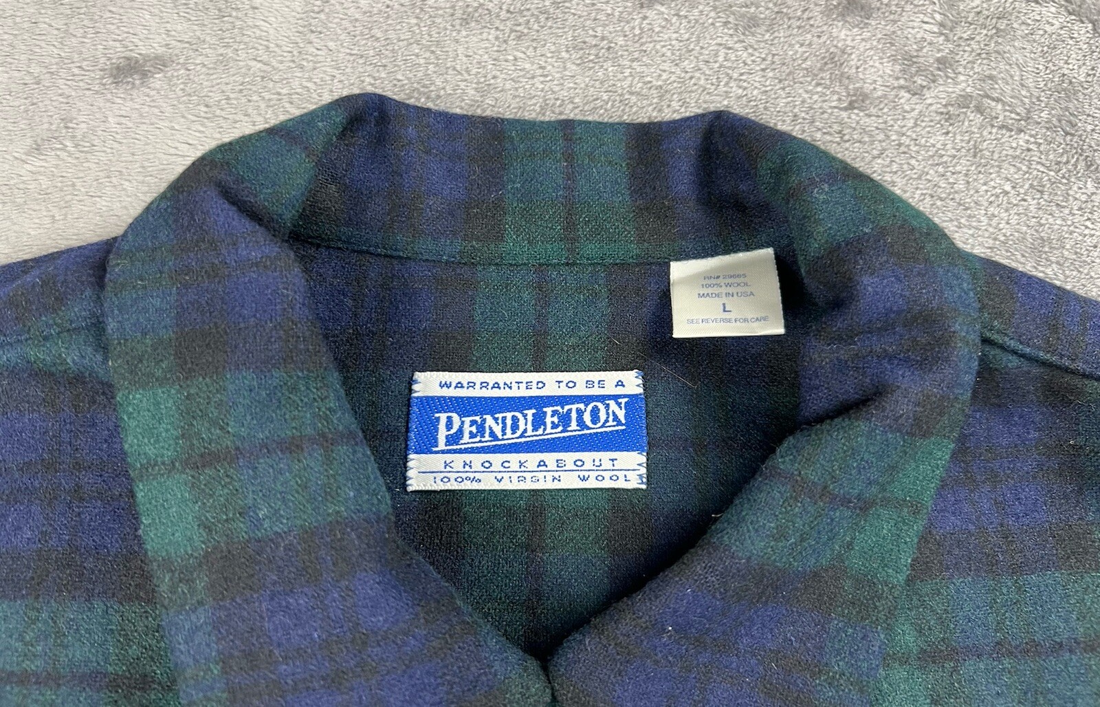 PENDLETON Knockabouts Wool Board Shirt Tartan Pla… - image 5