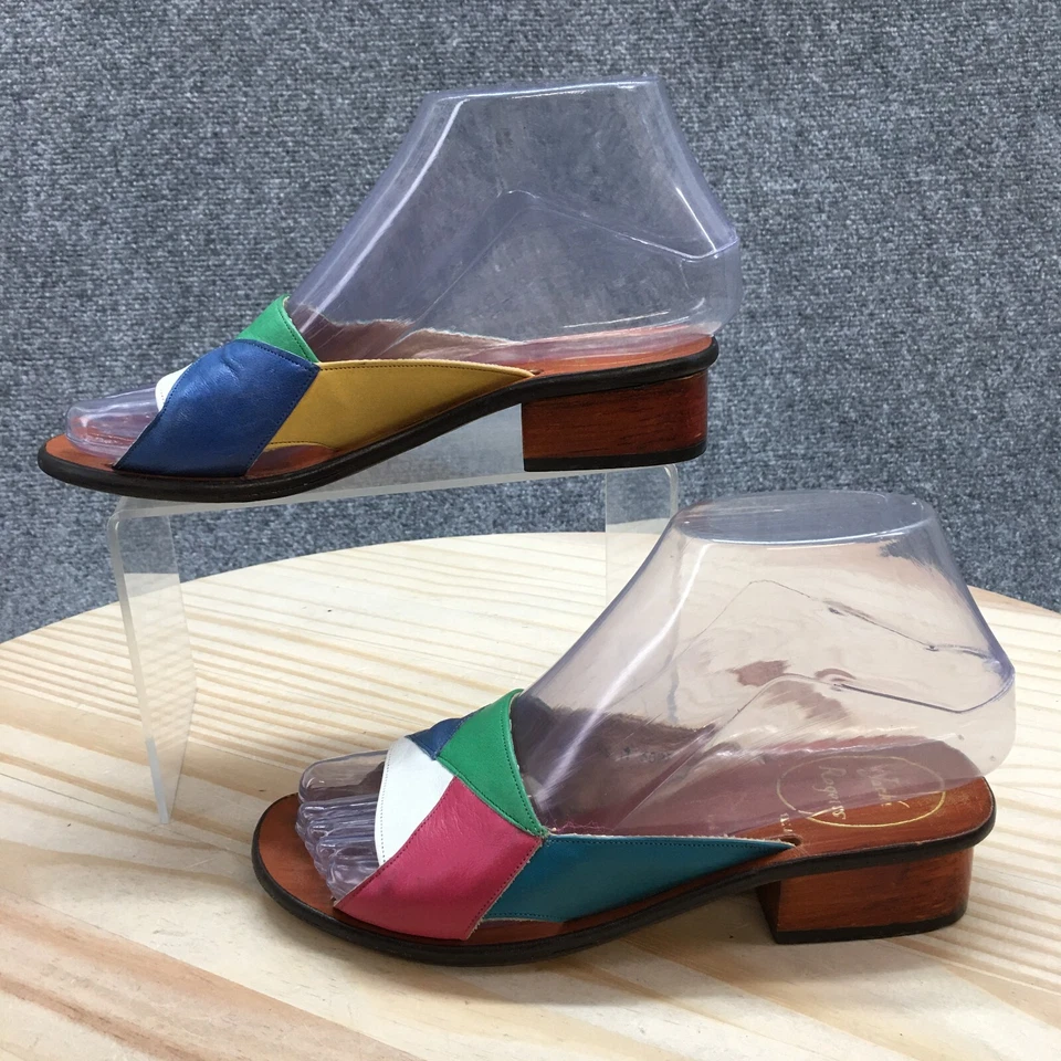 Sandalias Jack Rogers para mujer 5,5 M sin cordones cuero multicolor tacones informales Foto 2 de 4