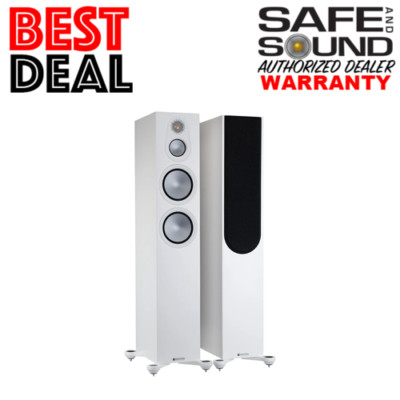 MONITOR AUDIO SILVER 300 7G FLOOR STANDING SPEAKERS (PAIR) SATIN WHITE