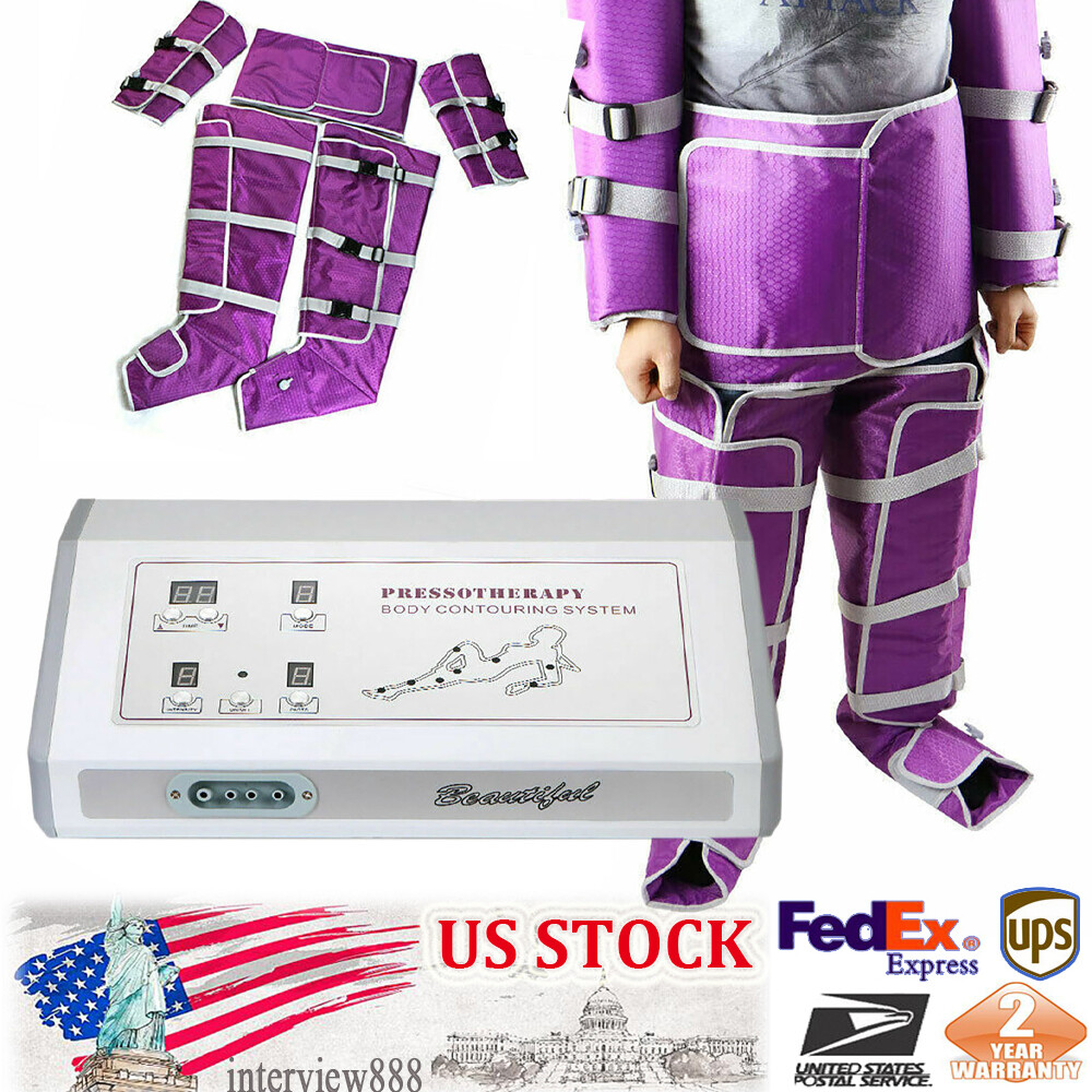 Presoterapia de Presoterapia de Aire Masajeador Linfático Cuerpo Adelgazante Spa Traje 500W EE. UU.