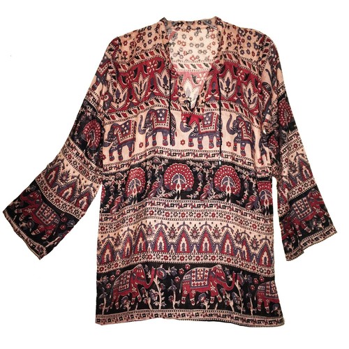 Wholesale Lot 5 Pc Indian Ethnic Cotton Tunic Top For Women Blouse Hippie Boho - Picture 11 of 15