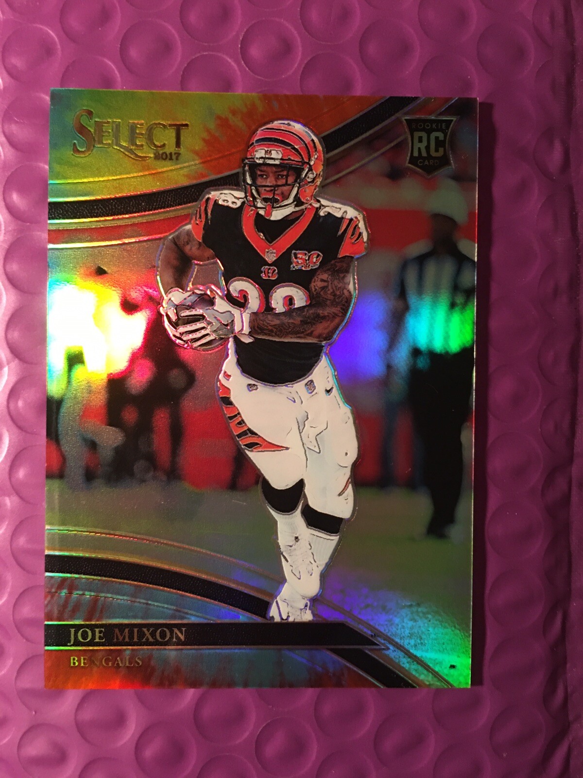 Joe Mixon 2017 Select #228 RC Field Level Tie-Dye #/25