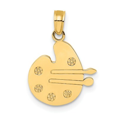 Anhänger 14 Karat Gelbgold Farbe Palette und Pinsel