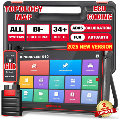 2025 KINGBOLEN K10 Pros V+ Elite Coding Full System Diagnostic OBD2 Scanner Tool
