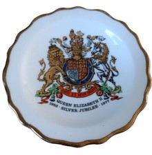 Royal Stafford Bone China Queen's Silver Jubilee 1977 Decorative Plate 4.5" VGC