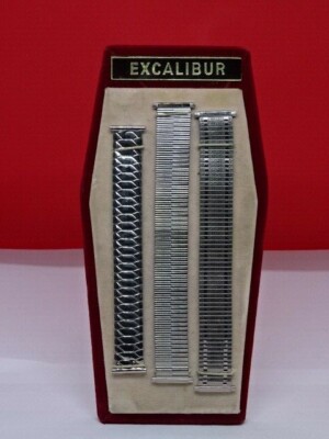 Vintage EXCALIBUR Shop Dispaly Stand With 3 Stainless Steel Expandable Straps