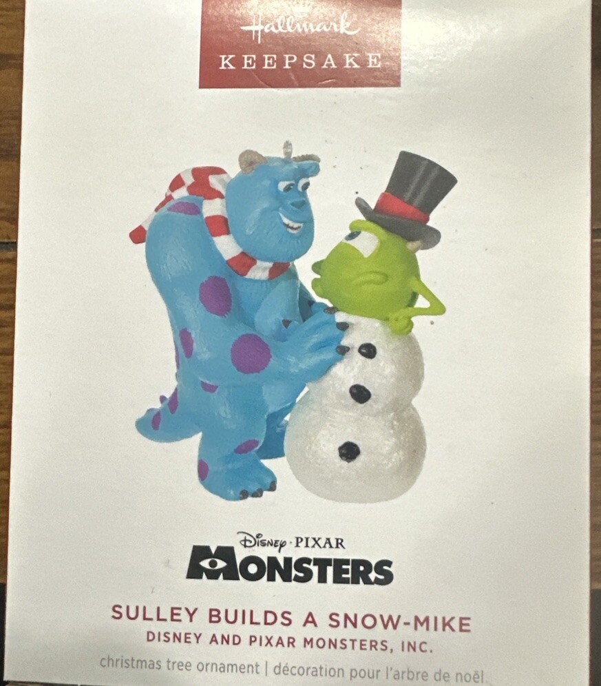 2024 Hallmark SULLEY BUILDS A SNOW-MIKE Ornament Disney Pixar MONSTERS INC.