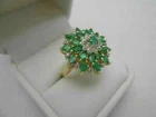 4.0 Ct Marquise Cut Green Emerald Engagement Wedding Ring 14K Yellow Gold Plated