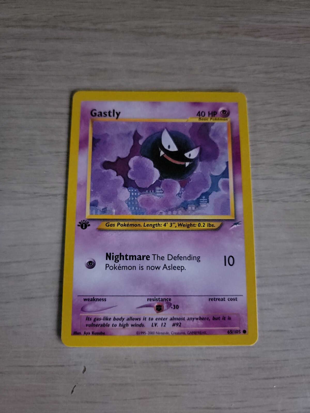 Pokémon Neo Destiny 1st Edition Gastly 65/105 Regular Finish NM-MT Vintage OC4