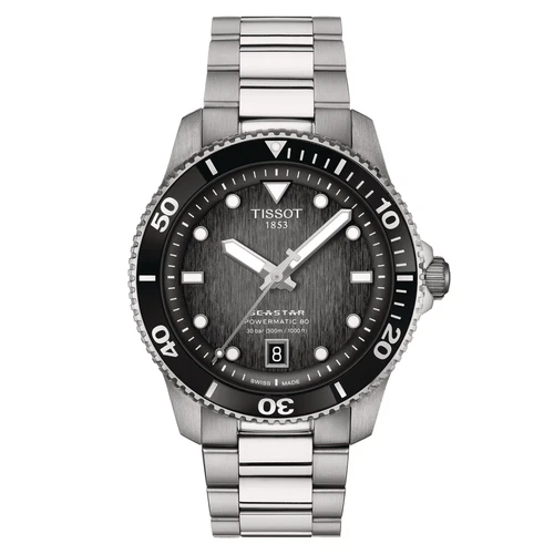 TISSOT SEASTAR 1000 POWERMATIC 80 40 MM BLACK DIAL SS WATCH T120.807.11.051.00