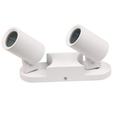 KINIA 2 Way White Double Surface Mounted Wall Ceiling Spotlight GU10 Led