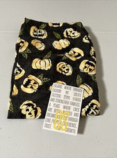 Lularoe OS Leggings Halloween Pumpkins Gray Background NWOT New